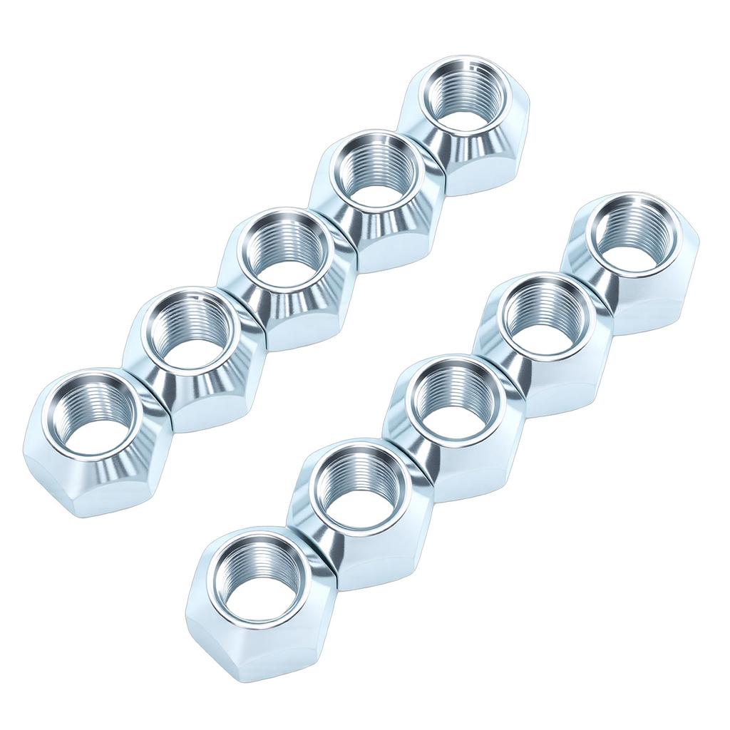 10pcs 1 2 20in Trailer Lug Nuts Zinc Plated Open End Wheel Lug Nuts for 1 2in Wheel Lug Studs RV Truck Tire Bolt 50
