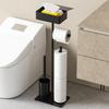 Bathroom Toilet Multi-function Floor Cleaning Toilet Brush Moistureproof Toilet Paper Storage Rack Vertical Integration