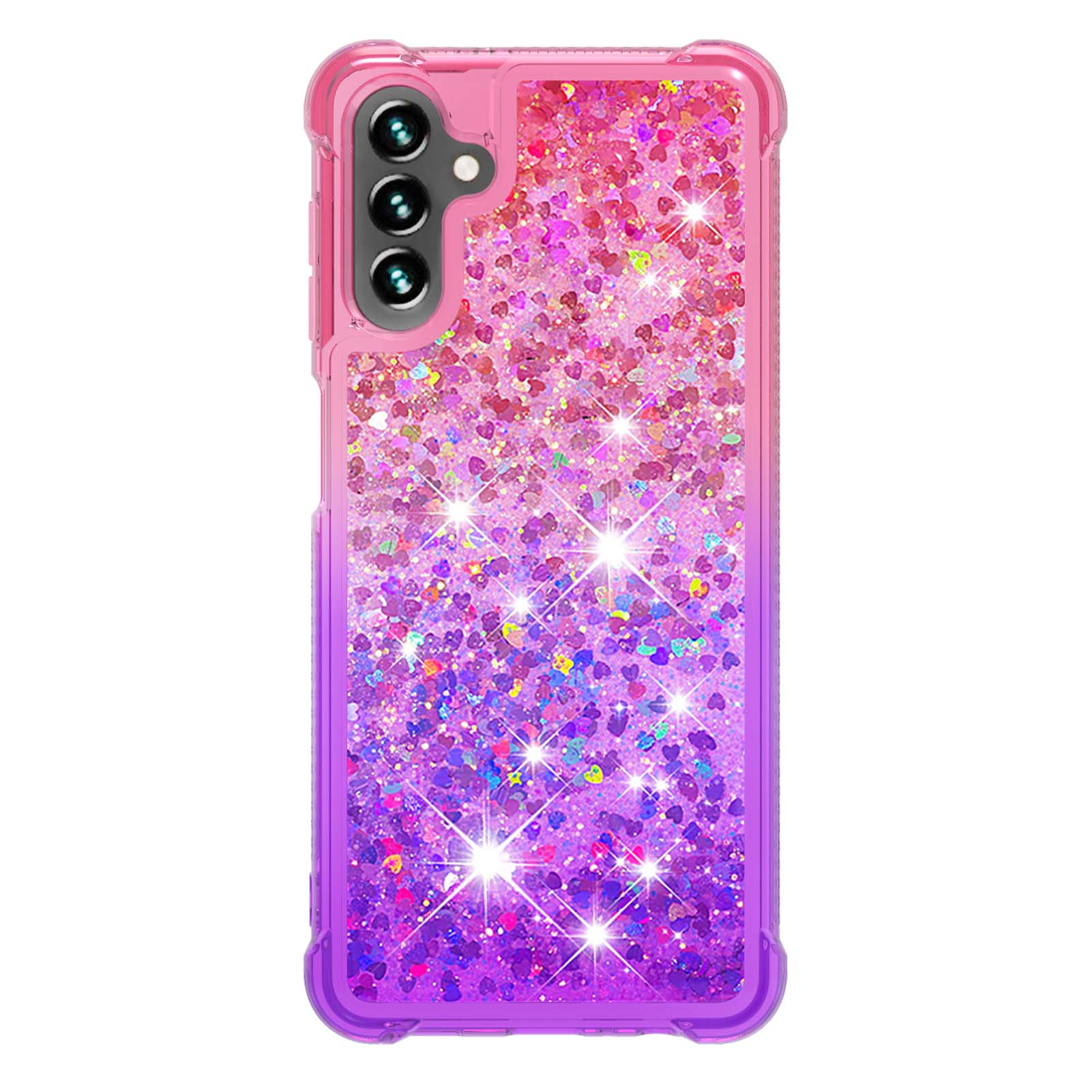 

For Samsung Galaxy A54 5G TPU Case Gradient Quicksand Phone Back Cover Pink/Purple
