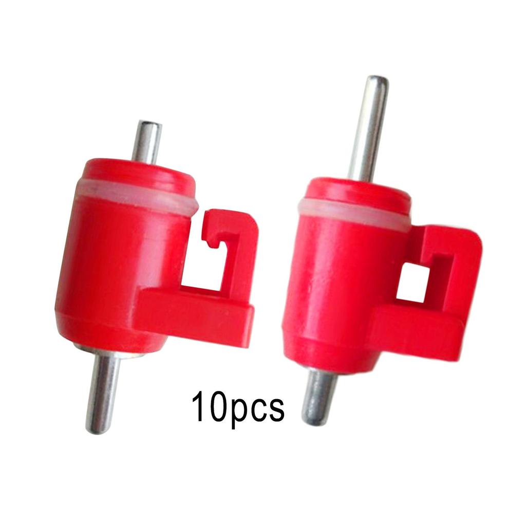 10 Pcs Red Spring Type Chicken With Nipple Drinking Water Drinking Fountain Mouth Water Poultry Farming Equipment
