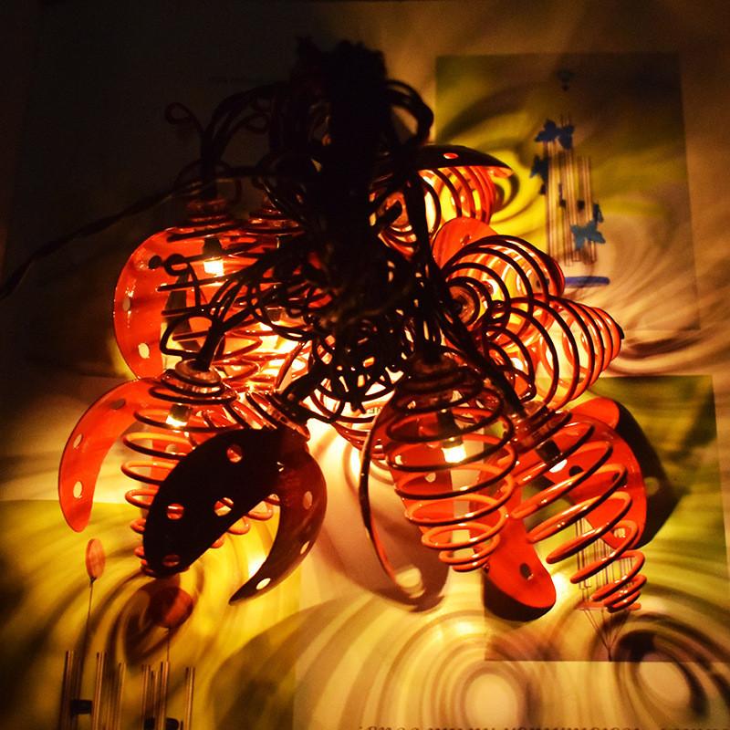 Ladybug Solar String Lights Outdoor Garden Decor With Led Bulbs For Patio And Yard