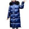 Women Winter Warm  Hooded Thick Warm Slim Jacket Long Overcoat Coat