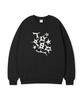 TOPBOY Star Of Thorns Oversized Brushed Print Sweatshirt