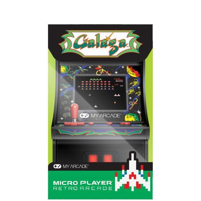 Borne d'Arcade Rétro Mini - My Arcade - GALAGA - Écran 5 Pouces - Console Portable - Noir