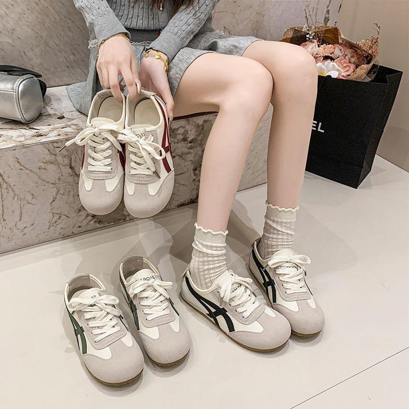 European station thick-soled inner height increase German training shoes women's 2025 autumn new versatile mesh sports and leisure shoes Forrest Gump