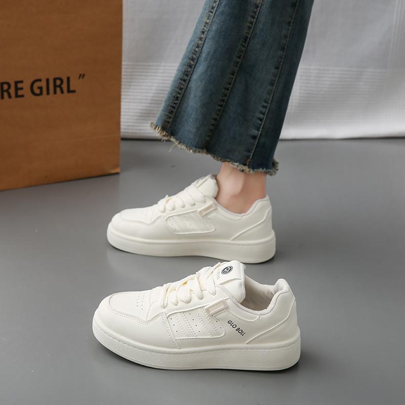 

Fashion CRLAYDK Fashion Women s Sneakers Comfortable Casual Skateboarding Walking Shoes Ladies Running PU Leather White Sports Tennis 35