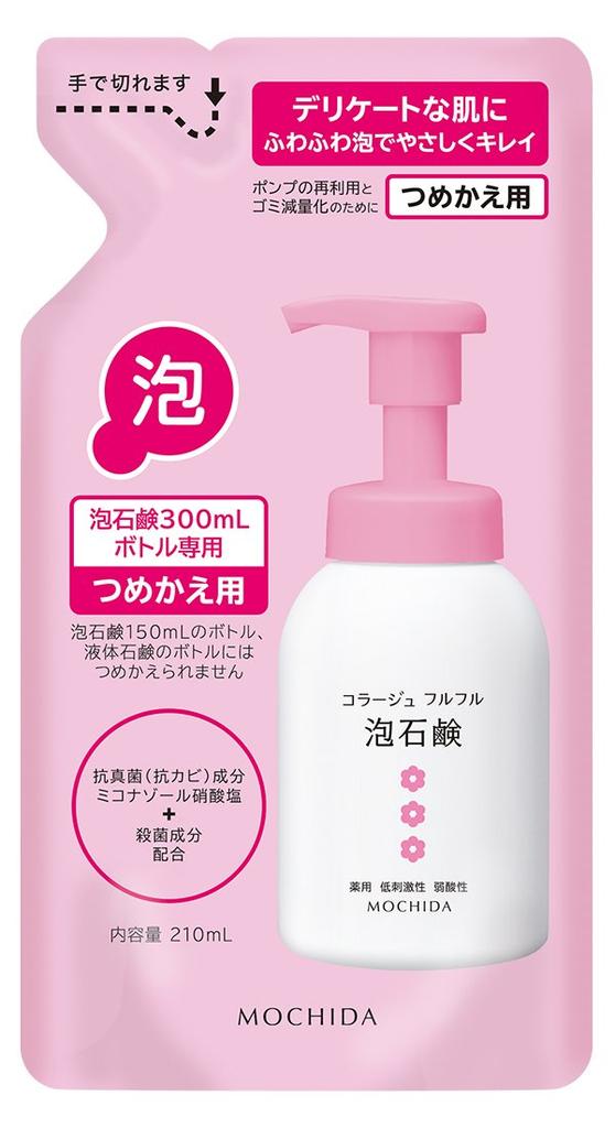 Collage Furufuru Mousse 210mL Savon, Rose, Recharge, (Quasi-drogue)