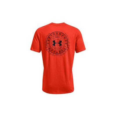 Ua Alma Mater Crest Casual Breathable Sports Short Sleeve T-Shirt Men T-Shirt Red 1366471-296