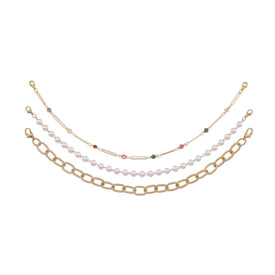 3Pcs Unisex Hair Chain Bohemia Style Irregular Turquoise Stones Flower Decor Hat