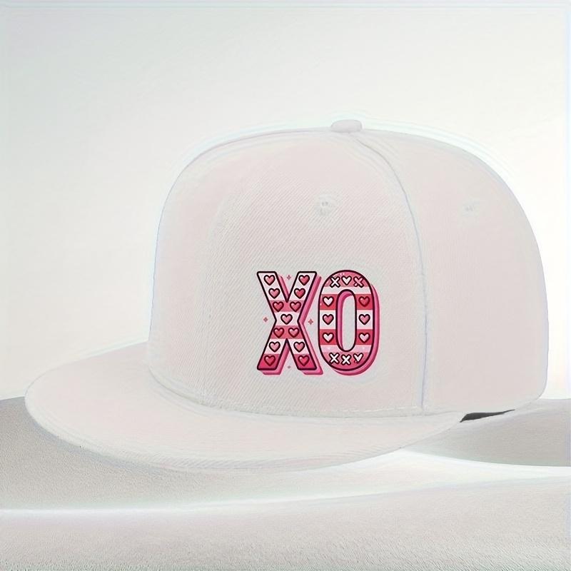 

Кепка-snapback с принтом сердца XO, с прямым козырьком, для уличной моды на День святого Валентина, Бейсболка, Унисекс, Взрослый, Повседневная One Size