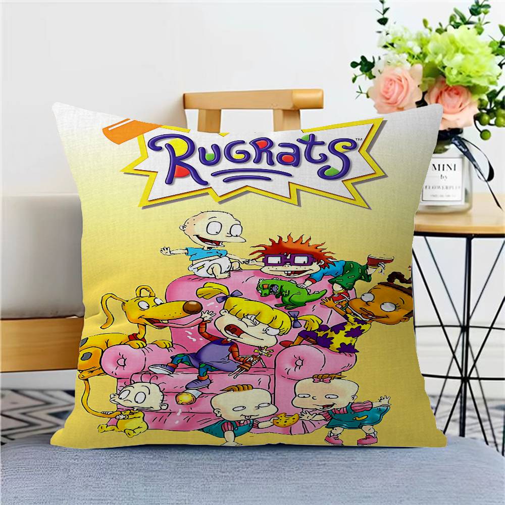 Cartoon Funny R-Rugrats Pillow Cushion Cover Pillowcase Living Room Sofa Home Decor Customized