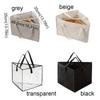 Large Capacity Triangular Hanger Storage Bag Space-Saving Breathable Clothes Storage Basket with Handle Foldable