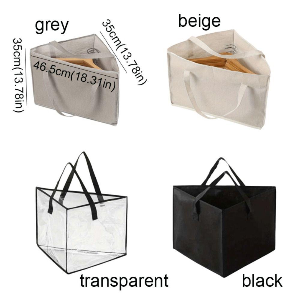 Large Capacity Triangular Hanger Storage Bag Space-Saving Breathable Clothes Storage Basket with Handle Foldable