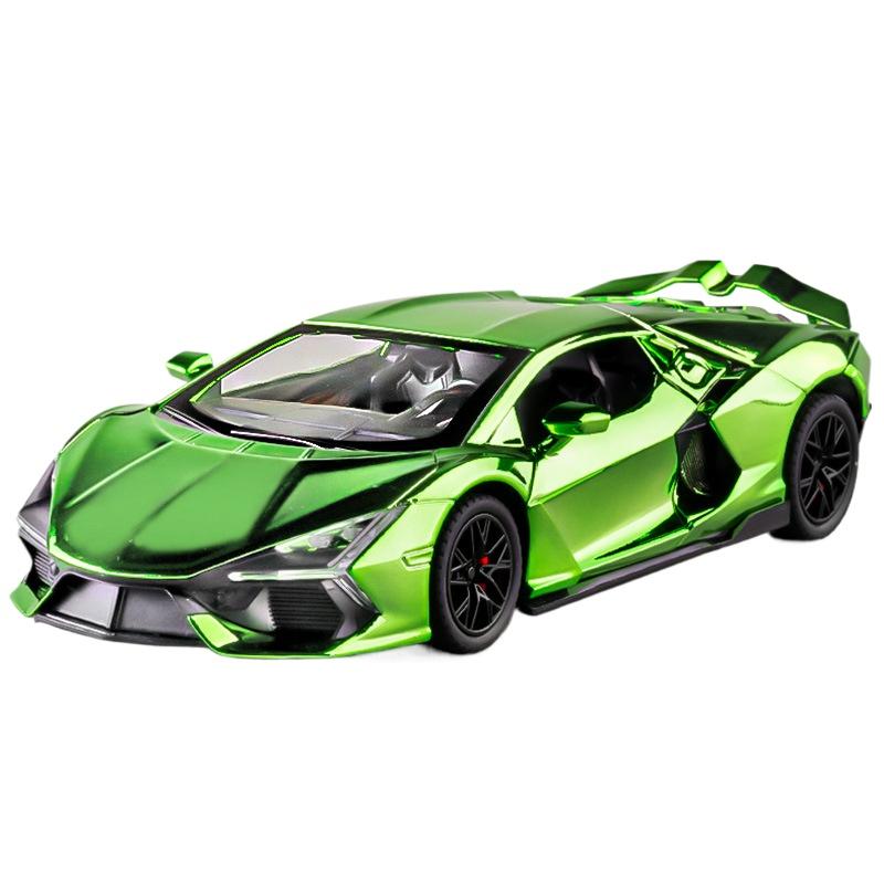 Simulation 1/24 Lamborghini Revuelto Super Car Model with Sound Light Children Boy Birthday Gift Miniature Voiture Home Decor