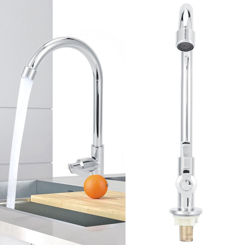 G1/2 Sink Faucet 360 Degree Rotating Stainless Steel Cold Water Tap Kitchen Bathroom Supply