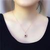 Purple Gold Shiny Hollowed-Out Flower Pendant, Simple High-End Temperament, Colored Gold-Plated Rose Gold Necklace.
