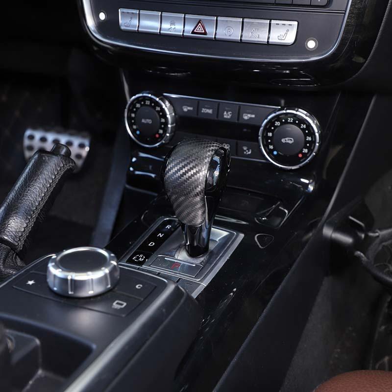 For Mercedes Benz G Class W463 2012-2018 Real Carbon Fiber Car Central Control Gear Head Decorative cover Car Accessories