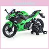 דגם אופנוע מסגסוגת קוואסאקי נינג'ה 400 עם צליל, אורות ומתלים למשחק ילדים