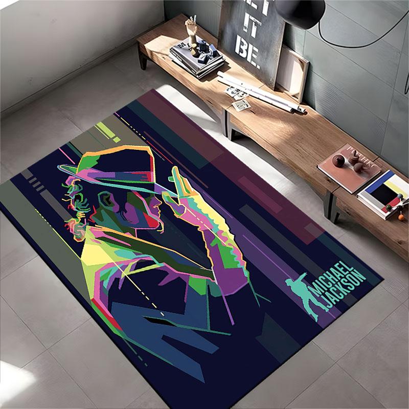 Colorful Michael Jackson Artwork suitable as a non-slip mat for the living room or bedroom sofa