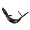 Motorcycle Exhaust Pipe 40mm Dia Aluminum Alloy Noise Reduction Electric Bike Exhaust Tube with Silencer Gasket Black
