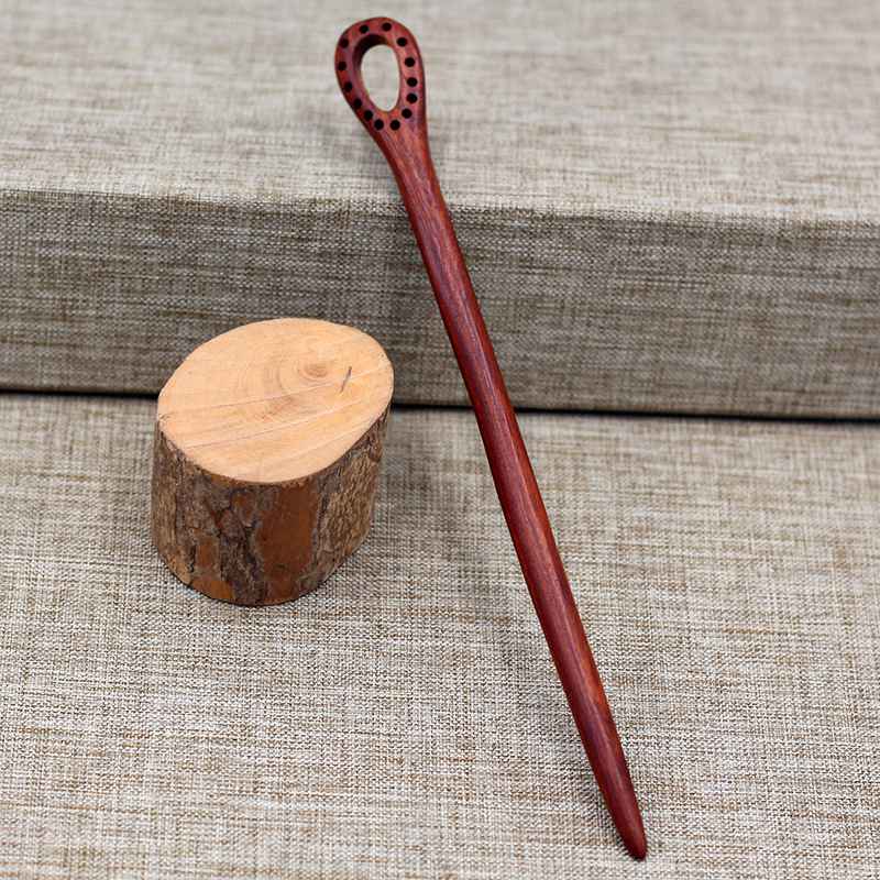 Hair Clasp Girls New Handmade Classical Hairpin Wholesale Updo Red Sandalwood Rosewood Hairpin Ladies Red Sandal Wood