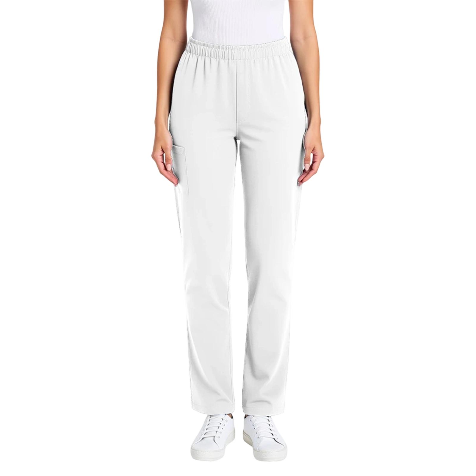 

Женские свободные повседневные брюки с эластичным поясом и кулиской для сиделки, длинные брюки XL белый