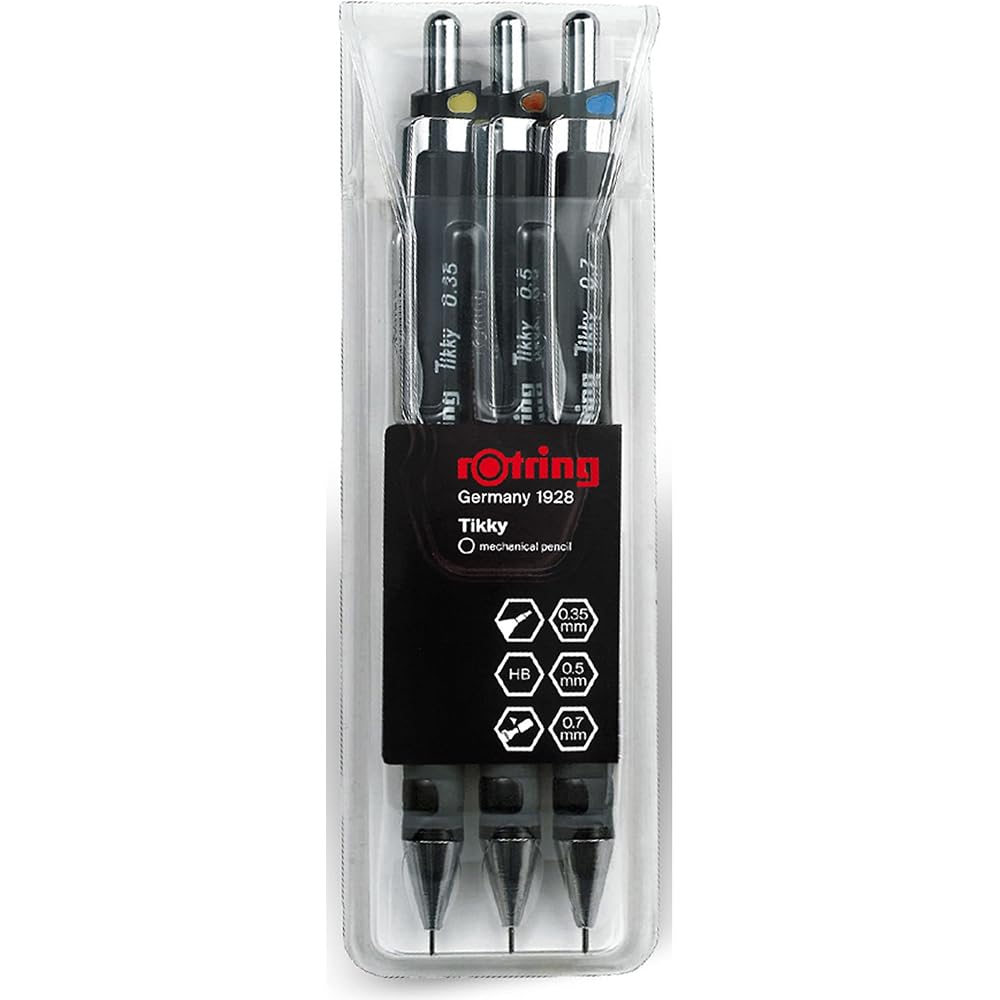 Rotring (Rotling) Ticky Mechanical Pencil Set of 3 [Parallel Imported Product]