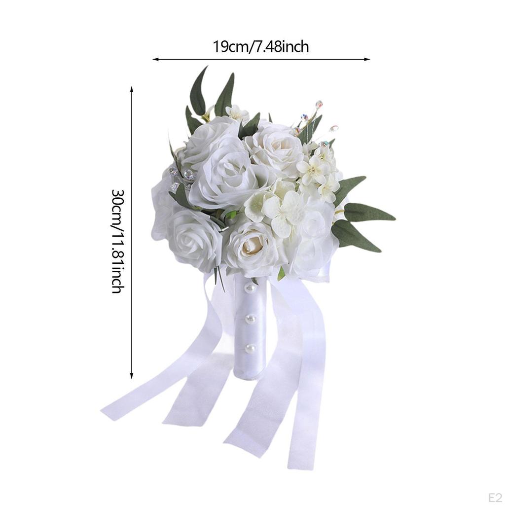 Bridal Bouquet Artificial Rose Flowers Centerpieces Ornament Tossing Bridesmaid Flower for