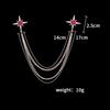 Men Rhinestone Pin with Gold Silver Tassel Jewelry Luxury  Clothes Accessory for Suits Shirts Collar Wedding