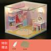 Playhouse Miniature House Set Wooden DIY Craft Model for Toy Furniture Toys Set Ages 14+ Parent-Child Assembly Room Scene