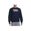 Nike Round Neck Letter Print Pullover Long Sleeve Sweatshirt Men Tops Blue FD9744-410