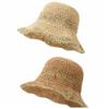 Boho Lafite Straw Hat UV Protection Weave Straw Cap Casual Woven Fisherman Hat  Holiday