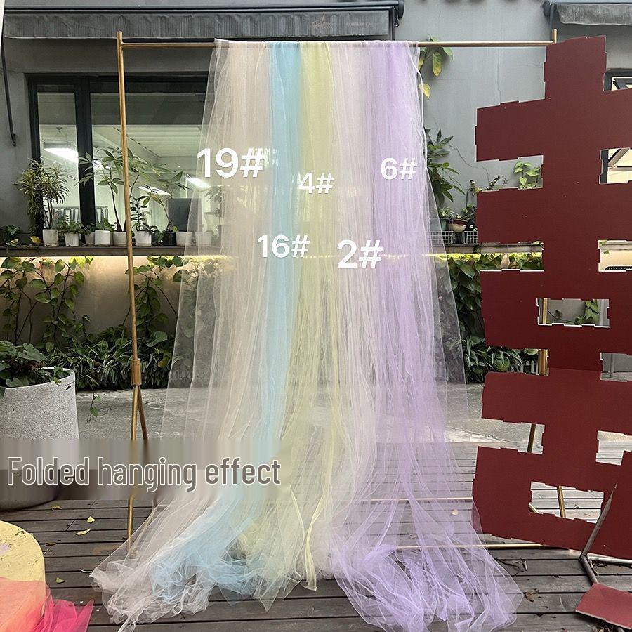 Macaron Sheer Curtain - DIY Decoration for Kindergarten & Festival Chair Environment Creation, Free Shipping