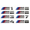 Para 1 PEÇA Adesivos de Carro Emblema Cinza para Porta-Malas Para BMW M1 M2 M3 M4 M5 M6 M7 M8 E34 E36 E61 E39 E60 E90 E92 E93 F10 F20 F30 G20 G30