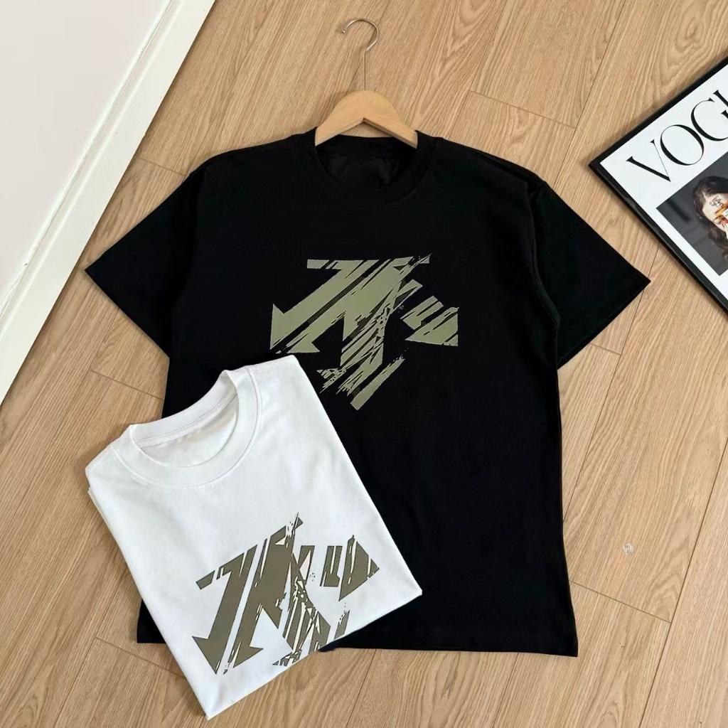 Men Oversized T Shirt Summer Hip Hop Abstract Scratch Geometric Print Short Sleeve Tees Male Ca