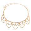 Alloy Waist Chain With Multilayer Gemstone Design For Summer And Winter Wear