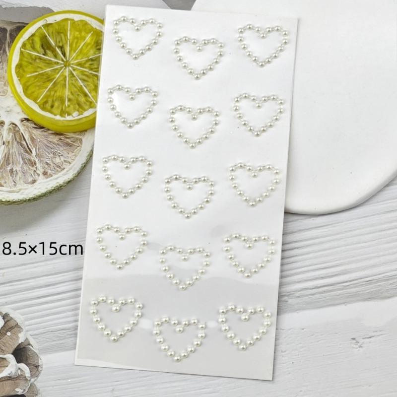 Beautiful Shiny Crystal Rhinestones Pearl Star 3D Stickers Scrapbook Phone Case DIY Decorations Dance Show Makeup Face Stickers