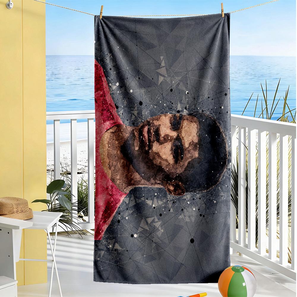 Man Player Celebration Beach Towel Soft Durable Quick-Dry Comfortable Lightweight