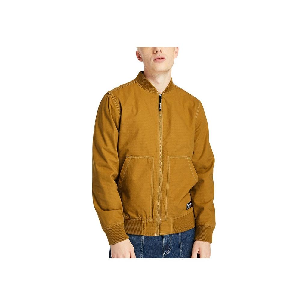 Timberland Outdoor Casual Letter Print Cotton Jacket Winter Men Jacket Wheat A2D89-P47
