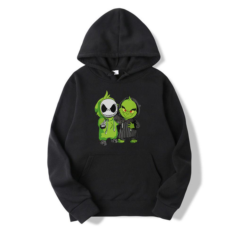 Cozy And Stylish Grinch Jack Skeleton Stich Hoodie For Christmas Celebration