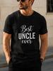 1pc Best UNCLE Ever Unisex T-Shirt with Printed Graphic - Suitable for Daily Wear - Casual and Versatile - Summer Item - Pure Cotton  Top