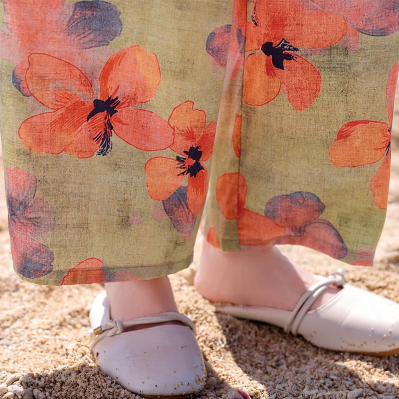 Plus Size Women's Two Pieces Set Summer Clothing Loose Casual Pants Sets