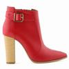 Women Ankle Boots  Winter Autumn Fashion Pointed Toe 11cm Thick High Heels Lady Shoes Heeled Sexy Nightclub Red Short Boots