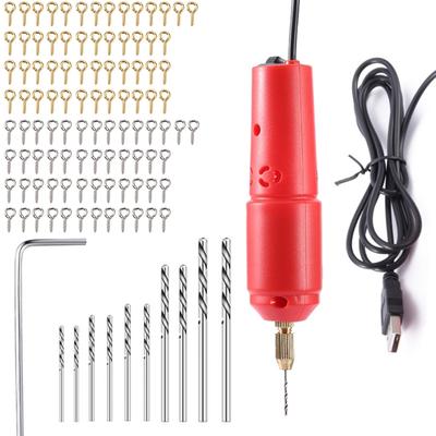 Electric Hand Drill Tools Set Pin Vise Kit DIY Jewelry Making Tools Drilling Tools for DIY Crafts and Jewelry Making