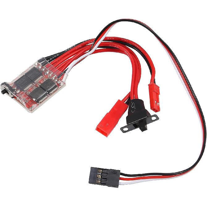2pcs RC 20A Brushed ESC Electronic Speed Controller w/Brake for 1/16 1/18 1/24 RC Car Boat Tank
