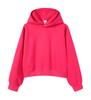 Silver Fox Velvet Women's 450g Heavyweight Hooded Sweatshirt - Short, Trendy Drop Shoulder Pullover for Autumn/Winter 