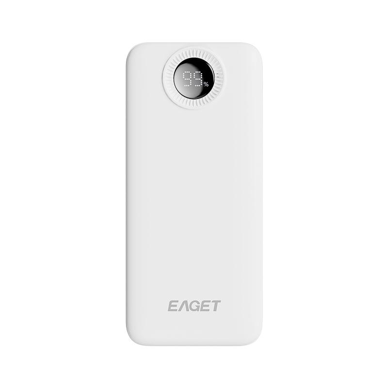 EAGET 20000mAh Powerbank PD 22.5W Superrask Lading Powerbank med LED Batteridisplay for iPhone 14-17 Android/Samsung/Nettbrett
