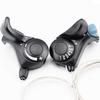 1 Pair Bicycle 3x7 Speed Shift Lever Thumb Gear Shifters for Road Folding Bike