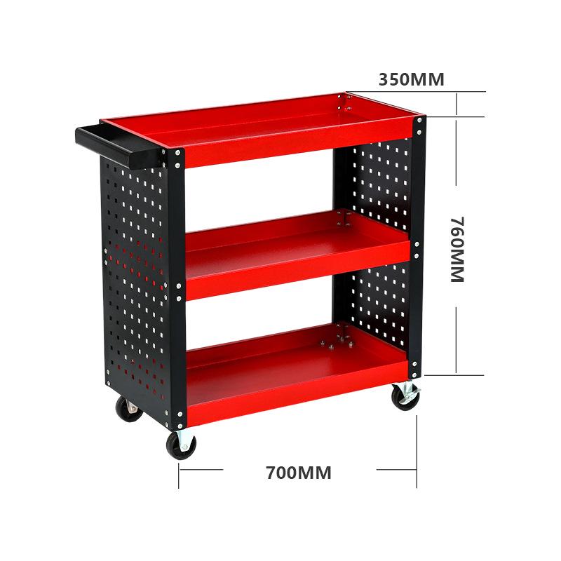 Multi-functional Tool Cart with Pegboard - Thickened, Mobile for Auto Repair