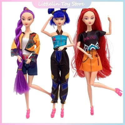 New_% 30cm Kpop Devil Hunters Girl Group@ Action Figures Rumi Zoey Mira Character 11in Bjd Joint Doll Fashion Toys Fan Club Gift